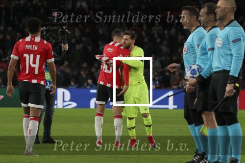Eindhoven, 28 November 2018
Champions Leaguewedstrijd PSV-FC Barcelona, eindstand 1-2
De twee argentijnen Lionel Messi en Maximiliano Romero