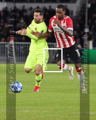 Eindhoven, 28 November 2018
Champions Leaguewedstrijd PSV-FC Barcelona, eindstand 1-2
Lionel Messi en Pablo Rosario