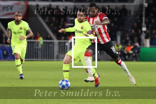 Eindhoven, 28 November 2018
Champions Leaguewedstrijd PSV-FC Barcelona, eindstand 1-2
Lionel Messi en Pablo Rosario