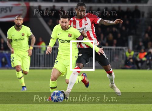 Eindhoven, 28 November 2018
Champions Leaguewedstrijd PSV-FC Barcelona, eindstand 1-2
Lionel Messi en Pablo Rosario