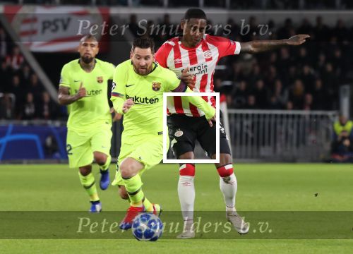Eindhoven, 28 November 2018
Champions Leaguewedstrijd PSV-FC Barcelona, eindstand 1-2
Lionel Messi en Pablo Rosario