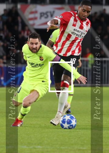 Eindhoven, 28 November 2018
Champions Leaguewedstrijd PSV-FC Barcelona, eindstand 1-2
Lionel Messi en Pablo Rosario