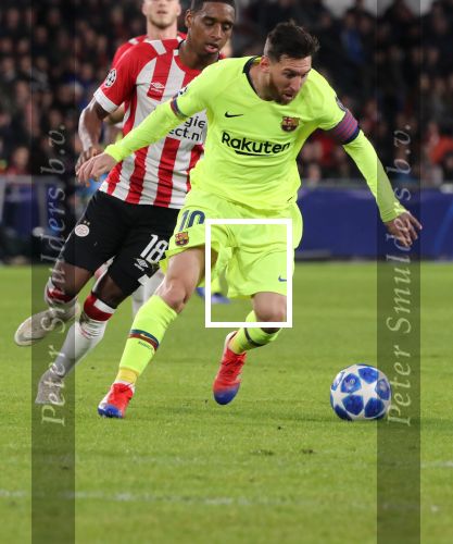 Eindhoven, 28 November 2018
Champions Leaguewedstrijd PSV-FC Barcelona, eindstand 1-2
Lionel Messi en Pablo Rosario