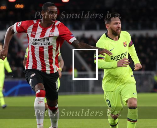 Eindhoven, 28 November 2018
Champions Leaguewedstrijd PSV-FC Barcelona, eindstand 1-2
Lionel Messi en Pablo Rosario