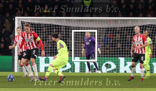 Eindhoven, 28 November 2018
Champions Leaguewedstrijd PSV-FC Barcelona, eindstand 1-2
Luuk de Jong en Lionel Messi