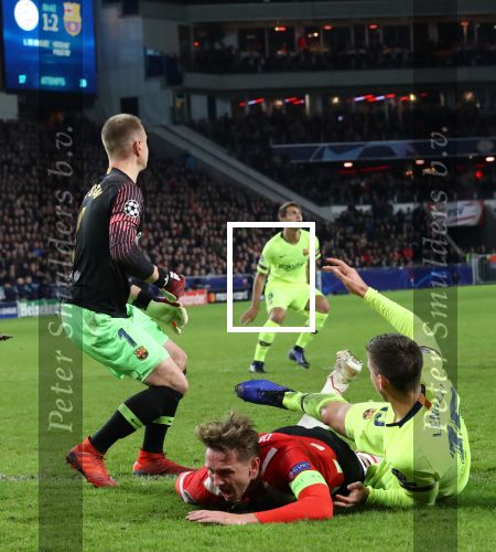 Eindhoven, 28 November 2018
Champions Leaguewedstrijd PSV-FC Barcelona, eindstand 1-2
Marc ter Stegen en Luuk de Jong
