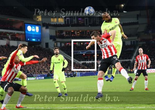 Eindhoven, 28 November 2018
Champions Leaguewedstrijd PSV-FC Barcelona, eindstand 1-2
Nick Viergever en Arturo Vidal