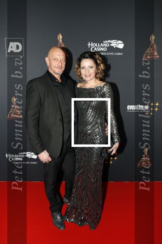 Amsterdam 23 januari 2019
Rode loper musical awards in de RAI. Sanne Kraaijkamp met vriend