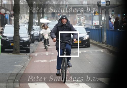 Amsterdam 21 januari 2020
Oud bokser Alex Blanchard op de fiets in Amsterdam zuid.