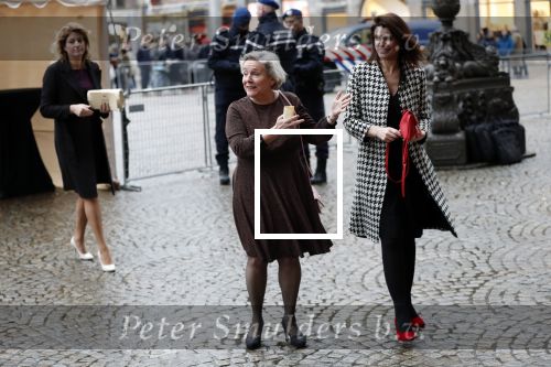Amsterdam 14 januari 2020
Nieuwjaarsreceptie van Koningin Maxima en Koning Willem Alexander in het paleis op de dam. Barbara Visser en Ank Bijleveld