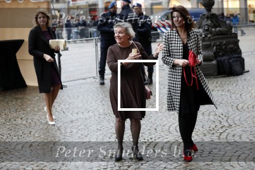Amsterdam 14 januari 2020
Nieuwjaarsreceptie van Koningin Maxima en Koning Willem Alexander in het paleis op de dam. Barbara Visser en Ank Bijleveld