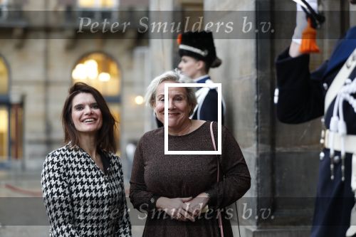 Amsterdam 14 januari 2020
Nieuwjaarsreceptie van Koningin Maxima en Koning Willem Alexander in het paleis op de dam. Barbara Visser en Ank Bijleveld