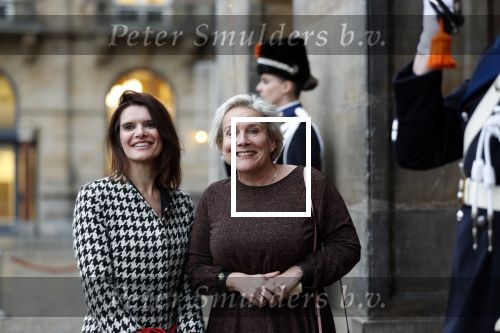 Amsterdam 14 januari 2020
Nieuwjaarsreceptie van Koningin Maxima en Koning Willem Alexander in het paleis op de dam. Barbara Visser en Ank Bijleveld