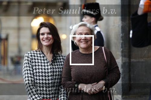 Amsterdam 14 januari 2020
Nieuwjaarsreceptie van Koningin Maxima en Koning Willem Alexander in het paleis op de dam. Barbara Visser en Ank Bijleveld