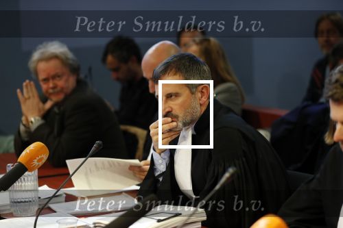 Lelystad 15 januari 2020
Rechtszaak Rosanna Kluivert en haar zoon Nino Wilkes tegen het tv programma Tros Opgelicht bij de rechtbank in Lelystad. advocaat Bertil van Kaam van opgelicht met werknemers