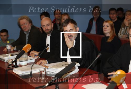 Lelystad 15 januari 2020
Rechtszaak Rosanna Kluivert en haar zoon Nino Wilkes tegen het tv programma Tros Opgelicht bij de rechtbank in Lelystad. advocaat Bertil van Kaam van opgelicht met werknemers