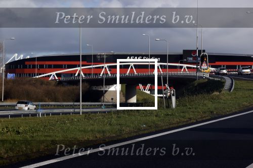 Alkmaar 2 januari 2021
Het AZ srtadion met het nieuwe dak en een regenboog boven stadion