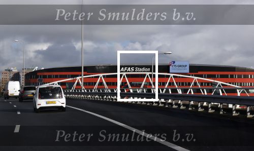 Alkmaar 2 januari 2021
Het AZ srtadion met het nieuwe dak en een regenboog boven stadion