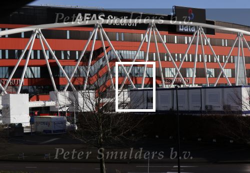 Alkmaar 2 januari 2021
Het AZ srtadion met het nieuwe dak en een regenboog boven stadion