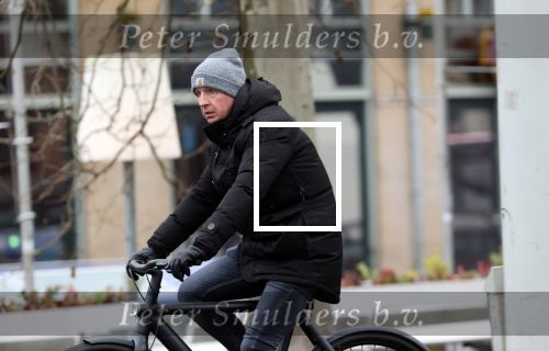 Amsterdam 5 januari 2021
Edwin Evers op een electrische van Moof fiets in Amsterdam
