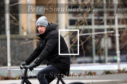 Amsterdam 5 januari 2021
Edwin Evers op een electrische van Moof fiets in Amsterdam