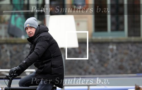 Amsterdam 5 januari 2021
Edwin Evers op een electrische van Moof fiets in Amsterdam