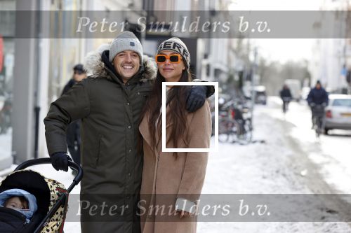Amsterdam 9 februari 2021
Lil Kleine met zijn vri4ndin Jamie Vaes en hun zoon Lio