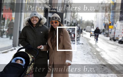 Amsterdam 9 februari 2021
Lil Kleine met zijn vri4ndin Jamie Vaes en hun zoon Lio