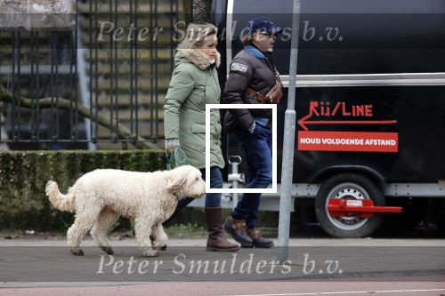 Amsterdam 11 januari 2021
Yvon Jaspers en haar hond met Marc Marie Huijbregts in het vondelpark.