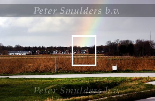Alkmaar 2 januari 2021
Het AZ srtadion met het nieuwe dak en een regenboog boven stadion