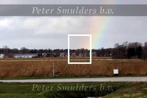 Alkmaar 2 januari 2021
Het AZ srtadion met het nieuwe dak en een regenboog boven stadion