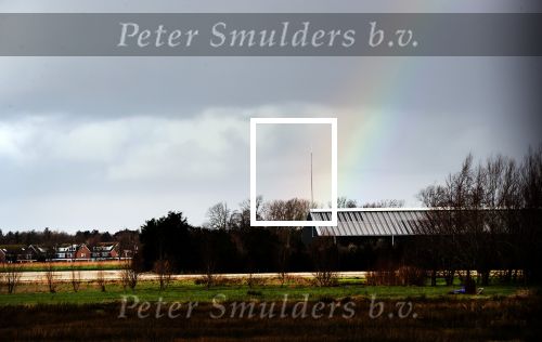 Alkmaar 2 januari 2021
Het AZ srtadion met het nieuwe dak en een regenboog boven stadion
