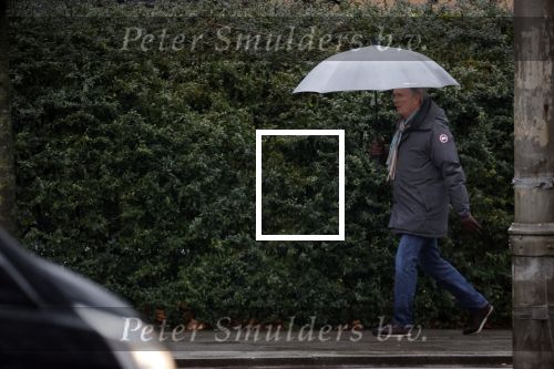 Amsterdam 28 januari 2021
Tom Egbers wandelend in de regen door Amsterdam zuid .