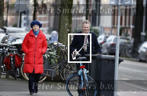 Amsterdam 23 januari 2021
Janke Dekker en Tom Egbers wandelend door Amsterdam zuid.