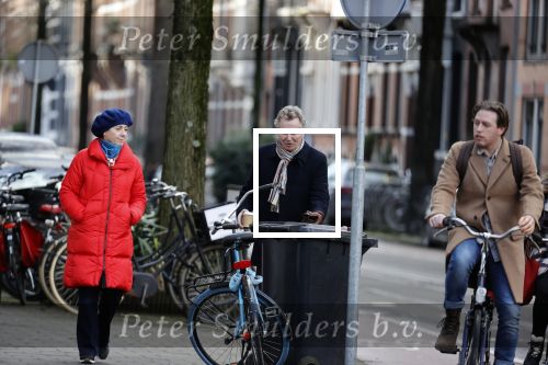 Amsterdam 23 januari 2021
Janke Dekker en Tom Egbers wandelend door Amsterdam zuid.