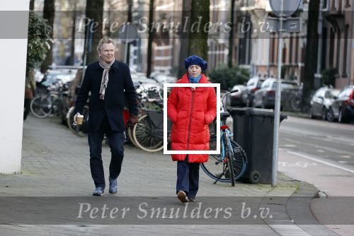 Amsterdam 23 januari 2021
Janke Dekker en Tom Egbers wandelend door Amsterdam zuid.