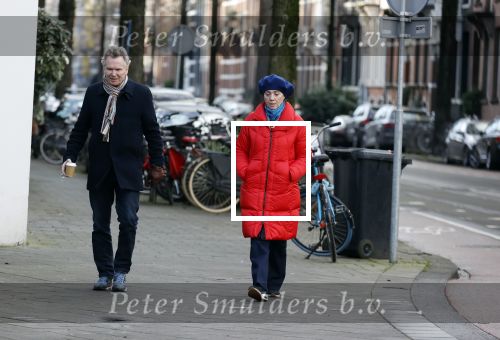 Amsterdam 23 januari 2021
Janke Dekker en Tom Egbers wandelend door Amsterdam zuid.