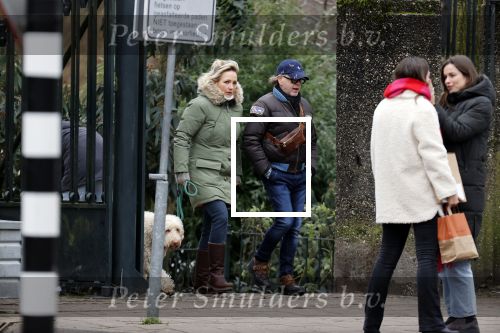 Amsterdam 11 januari 2021
Yvon Jaspers en haar hond met Marc Marie Huijbregts in het vondelpark.