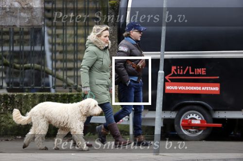 Amsterdam 11 januari 2021
Yvon Jaspers en haar hond met Marc Marie Huijbregts in het vondelpark.