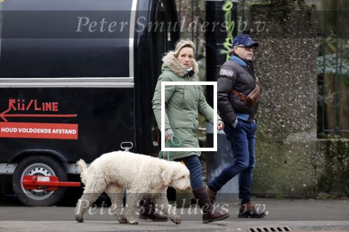 Amsterdam 11 januari 2021
Yvon Jaspers en haar hond met Marc Marie Huijbregts in het vondelpark.