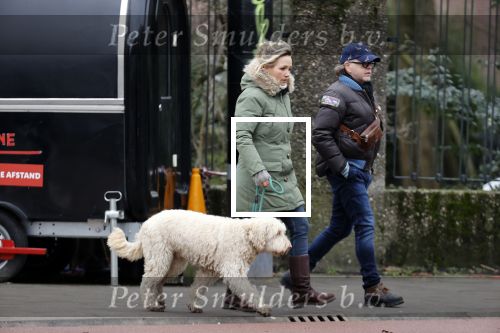 Amsterdam 11 januari 2021
Yvon Jaspers en haar hond met Marc Marie Huijbregts in het vondelpark.
