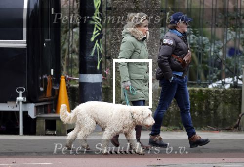 Amsterdam 11 januari 2021
Yvon Jaspers en haar hond met Marc Marie Huijbregts in het vondelpark.