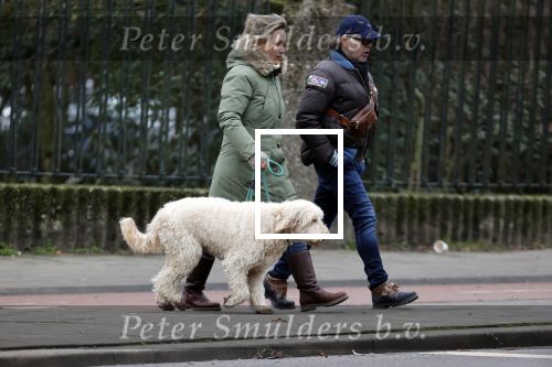 Amsterdam 11 januari 2021
Yvon Jaspers en haar hond met Marc Marie Huijbregts in het vondelpark.