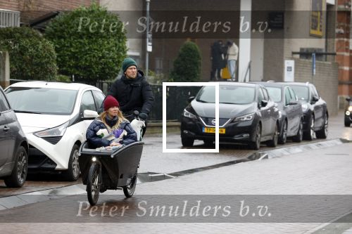 Amsterdam 3 februari 2022
Christian Poulsen met zijn vrouw Julie-Marie BjÃ¸rnshÃ¸j in bakfiets in Amsterdam zuid.