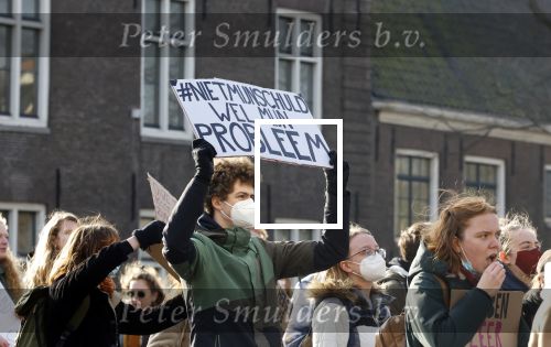 Amsterdam 5 februari 2022
Demonstratie studenten tegen het beleid van Mark Rutte . De demonstratie is in het centrum van Amsterdam.