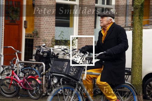 Amsterdam 12 januari 2022
Hans Dagelet op de fiets in Amsterdam zuid.