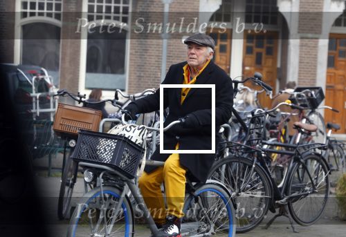 Amsterdam 12 januari 2022
Hans Dagelet op de fiets in Amsterdam zuid.