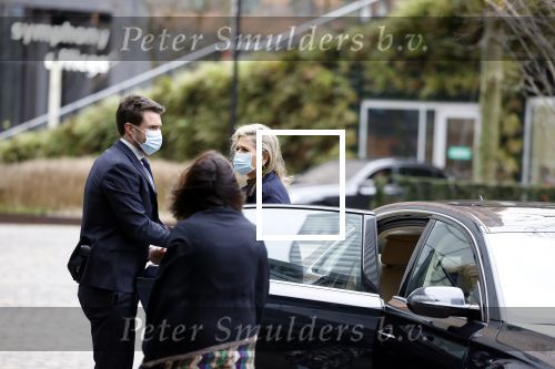 Amsterdam 16 februari 2022
Koningin Maxima arriveert bij het ABN AMRO bank kantoor op de zuidas voor bijeenkomst inclusive banking.