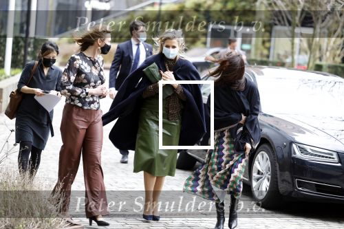 Amsterdam 16 februari 2022
Koningin Maxima arriveert bij het ABN AMRO bank kantoor op de zuidas voor bijeenkomst inclusive banking.