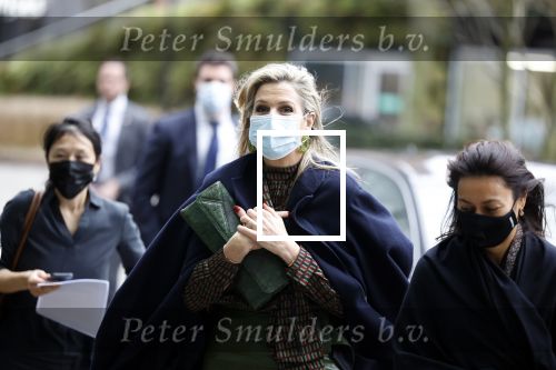 Amsterdam 16 februari 2022
Koningin Maxima arriveert bij het ABN AMRO bank kantoor op de zuidas voor bijeenkomst inclusive banking.